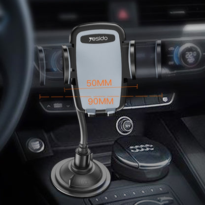 Yesido C112 Universal Car Water Cup Holder Telescopic Hose Phone Holder(Black) - Universal Car Holders by Yesido | Online Shopping UK | buy2fix