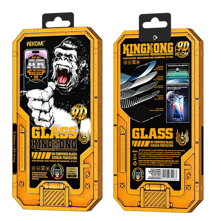 For iPhone 14 Plus WK WTP-069 King Kong Vacha 9D Curved AR HD Tempered Glass Film(Black) - iPhone 14 Plus Tempered Glass by WK | Online Shopping UK | buy2fix