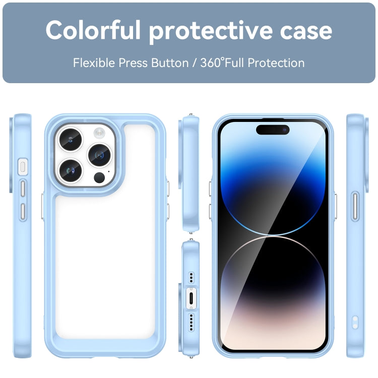 For iPhone 15 Pro Max Colorful Series Acrylic + TPU Phone Case(Blue) - iPhone 15 Pro Max Cases by buy2fix | Online Shopping UK | buy2fix