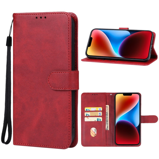 For iPhone 15 Leather Phone Case(Red) - iPhone 15 Cases by buy2fix | Online Shopping UK | buy2fix