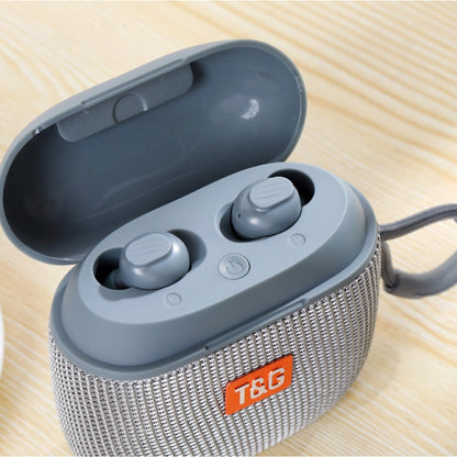 T&G TG809 2 in 1 Portable Outdoor Wireless Speaker & Mini TWS Bluetooth Earbuds(Black) - Mini Speaker by T&G | Online Shopping UK | buy2fix