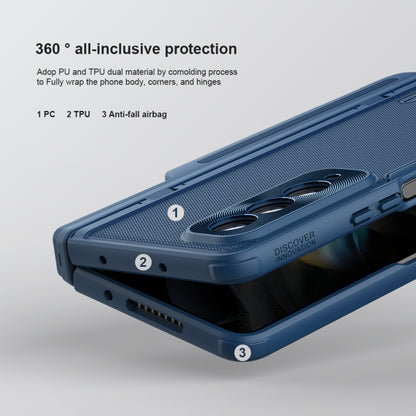 For Samsung Galaxy Z Fold4 5G / W23 NILLKIN Frosted Fold PC + TPU Phone Case(Green) - Galaxy Z Fold4 5G Cases by NILLKIN | Online Shopping UK | buy2fix