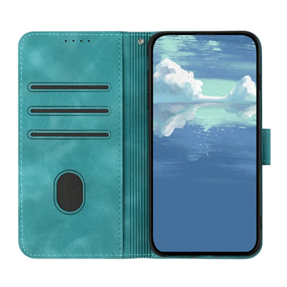For Honor X8 4G/X30i/Play6T Pro Line Pattern Skin Feel Leather Phone Case(Light Blue) - Honor Cases by buy2fix | Online Shopping UK | buy2fix