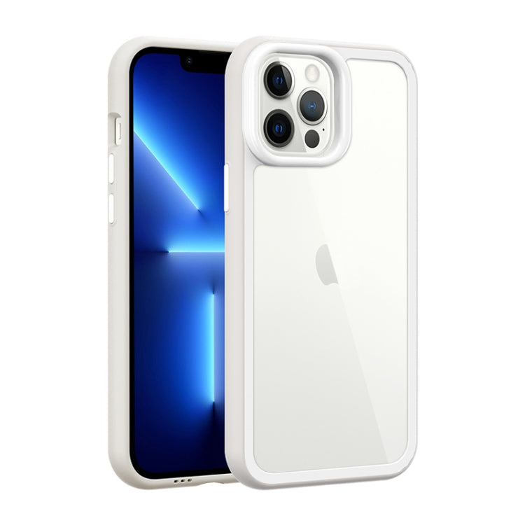 For iPhone 11 Color Frame 2 in 1 Hollow Cooling Phone Case(White) - iPhone 11 Cases by buy2fix | Online Shopping UK | buy2fix