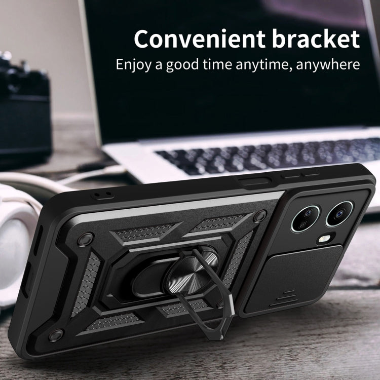 For Huawei nova 10 SE Sliding Camera Cover Design TPU+PC Phone Case(Black) - Huawei Cases by buy2fix | Online Shopping UK | buy2fix