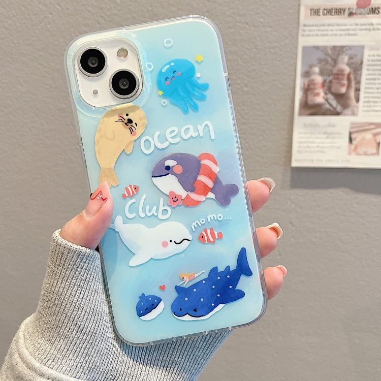 For iPhone 13 Pro IMD Cute Animal Pattern Phone Case(Seal) - iPhone 13 Pro Cases by buy2fix | Online Shopping UK | buy2fix