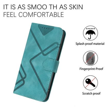 For Samsung Galaxy S23 5G Line Pattern Skin Feel Leather Phone Case(Light Blue) - Galaxy S23 5G Cases by buy2fix | Online Shopping UK | buy2fix