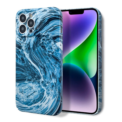 For iPhone XS / X Marble Pattern Phone Case(Navy Blue White) - More iPhone Cases by buy2fix | Online Shopping UK | buy2fix