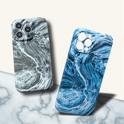 For iPhone 13 Marble Pattern Phone Case(Navy Blue White) - iPhone 13 Cases by buy2fix | Online Shopping UK | buy2fix