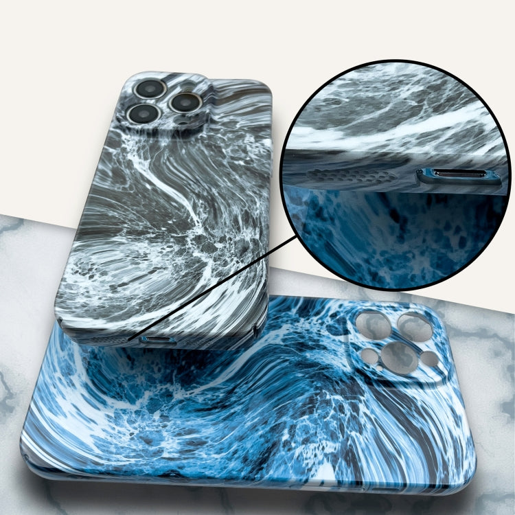 For iPhone 11 Marble Pattern Phone Case(Blue White) - iPhone 11 Cases by buy2fix | Online Shopping UK | buy2fix