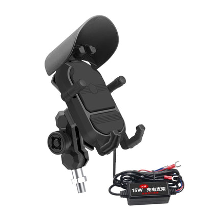 WUPP ZH-1848B2 15W Motorcycle Wireless Fast Charging Phone Navigation Holder, Style:M10 Ball Joint - Holder by WUPP | Online Shopping UK | buy2fix