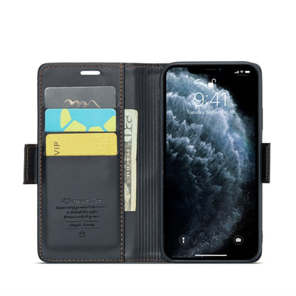 For iPhone 11 Pro CaseMe 023 Butterfly Buckle Litchi Texture RFID Anti-theft Leather Phone Case(Black) - iPhone 11 Pro Cases by CaseMe | Online Shopping UK | buy2fix