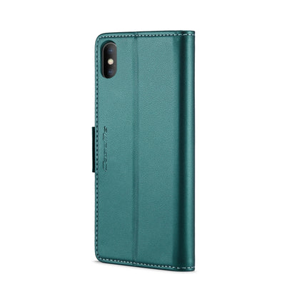 For iPhone XS Max CaseMe 023 Butterfly Buckle Litchi Texture RFID Anti-theft Leather Phone Case(Pearly Blue) - More iPhone Cases by CaseMe | Online Shopping UK | buy2fix