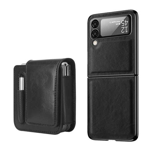 For Samsung Galaxy Z Flip4 Retro Thinking Series PC Shockproof Phone Case(Black) - Galaxy Z Flip4 5G Cases by buy2fix | Online Shopping UK | buy2fix