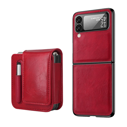 For Samsung Galaxy Z Flip4 Retro Thinking Series PC Shockproof Phone Case(Red) - Galaxy Z Flip4 5G Cases by buy2fix | Online Shopping UK | buy2fix