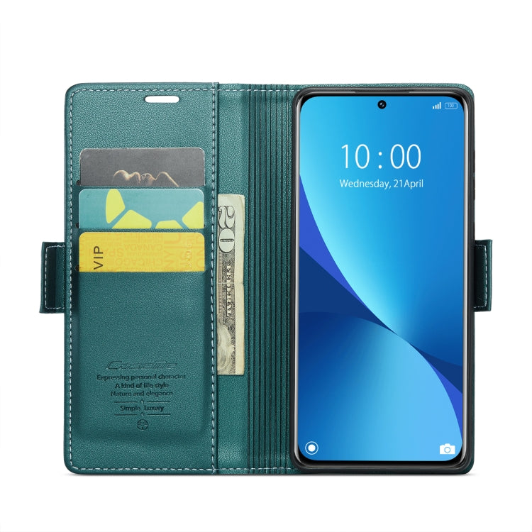 For Xiaomi 12 / 12X / 12S CaseMe 023 Butterfly Buckle Litchi Texture RFID Anti-theft Leather Phone Case(Pearly Blue) - 12 Cases by CaseMe | Online Shopping UK | buy2fix