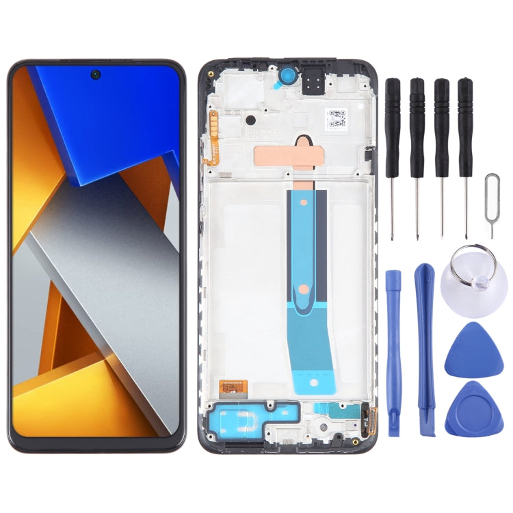 OLED Material LCD Screen For Xiaomi Poco M4 Pro 4G Digitizer Full Assembly with Frame - LCD Screen by buy2fix | Online Shopping UK | buy2fix