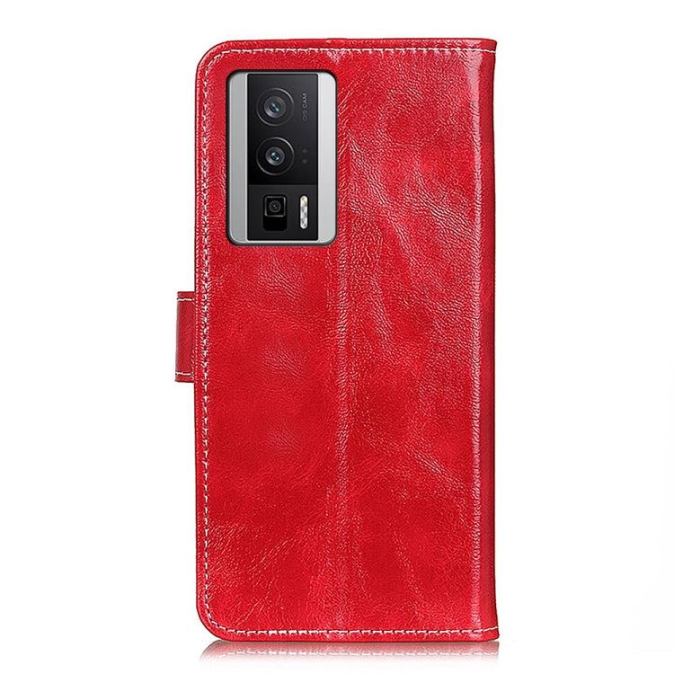 For Xiaomi Poco F5 Pro/Redmi K60/K60 Pro Retro Crazy Horse Texture Horizontal Flip Leather Phone Case(Red) - Xiaomi Cases by buy2fix | Online Shopping UK | buy2fix