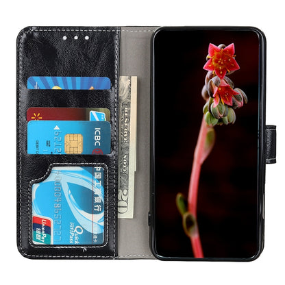 For Xiaomi Redmi 12 4G Retro Crazy Horse Texture Horizontal Flip Leather Phone Case(Black) - Xiaomi Cases by buy2fix | Online Shopping UK | buy2fix
