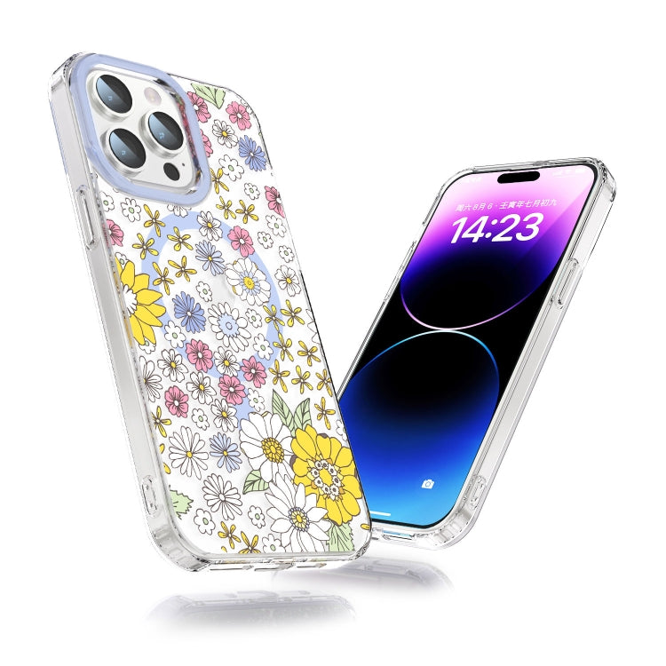 For iPhone 12 MagSafe Magnetic TPU Phone Case(Little Flower) - iPhone 12 / 12 Pro Cases by buy2fix | Online Shopping UK | buy2fix