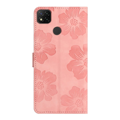 For Xiaomi Redmi 9C Flower Embossing Pattern Leather Phone Case(Pink) - Xiaomi Cases by buy2fix | Online Shopping UK | buy2fix