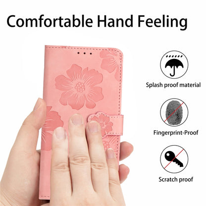 For Xiaomi Redmi 9C Flower Embossing Pattern Leather Phone Case(Pink) - Xiaomi Cases by buy2fix | Online Shopping UK | buy2fix