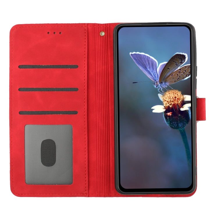 For Xiaomi Redmi 10C Flower Embossing Pattern Leather Phone Case(Red) - Xiaomi Cases by buy2fix | Online Shopping UK | buy2fix