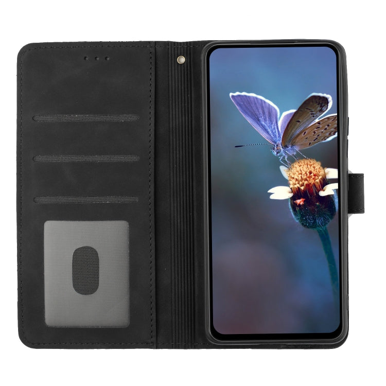 For Xiaomi Redmi Note 12 5G Flower Embossing Pattern Leather Phone Case(Black) - Note 12 Cases by buy2fix | Online Shopping UK | buy2fix