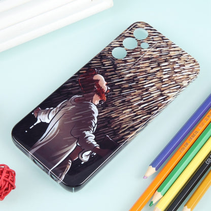 For Samsung Galaxy S23 5G Precise Hole Oil Painting Pattern PC Phone Case(Rain) - Galaxy S23 5G Cases by buy2fix | Online Shopping UK | buy2fix