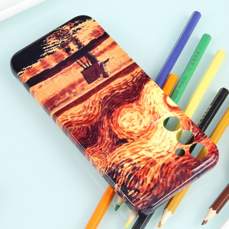 For Samsung Galaxy S23 Ultra 5G Precise Hole Oil Painting Pattern PC Phone Case(Sunset) - Galaxy S23 Ultra 5G Cases by buy2fix | Online Shopping UK | buy2fix