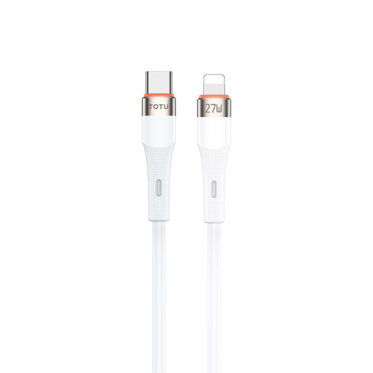 TOTU CB-2 Series USB-C / Type-C to 8 Pin Aluminum Alloy Skin Feel Data Cable, Length:1m(White) - 2 in 1 Cable by TOTUDESIGN | Online Shopping UK | buy2fix