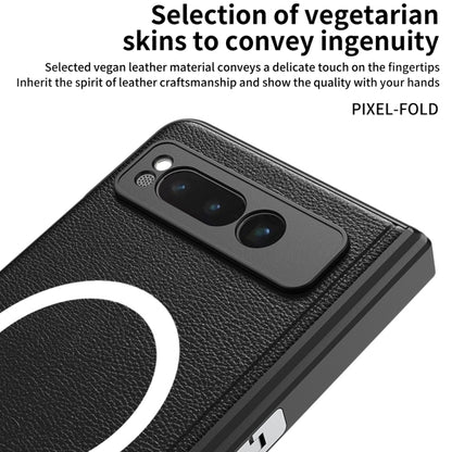 For Google Pixel Fold GKK Integrated Magsafe Fold Hinge Full Coverage Leather Phone Case with Holder(White) - Google Cases by GKK | Online Shopping UK | buy2fix