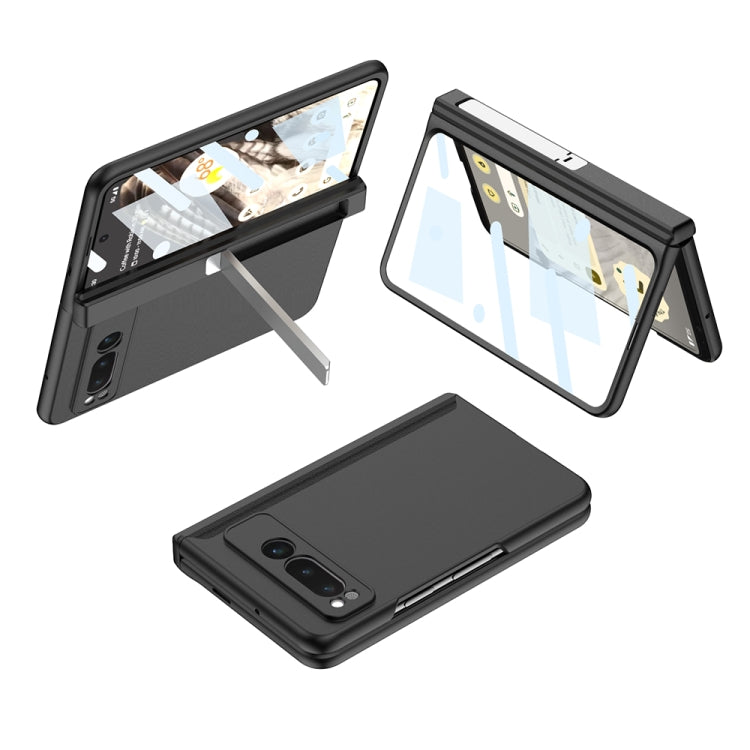 For Google Pixel Fold GKK Integrated Fold Hinge Full Coverage Phone Case with Holder(Black) - Google Cases by GKK | Online Shopping UK | buy2fix