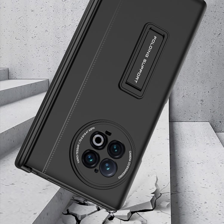 For vivo X Fold2 GKK Integrated Fold Hinge Full Coverage Phone Case with Holder(Blue) - vivo Cases by GKK | Online Shopping UK | buy2fix