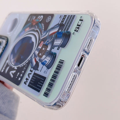 For iPhone 13 Pro Mechanical Astronaut Pattern TPU Phone Case(Blue) - iPhone 13 Pro Cases by buy2fix | Online Shopping UK | buy2fix