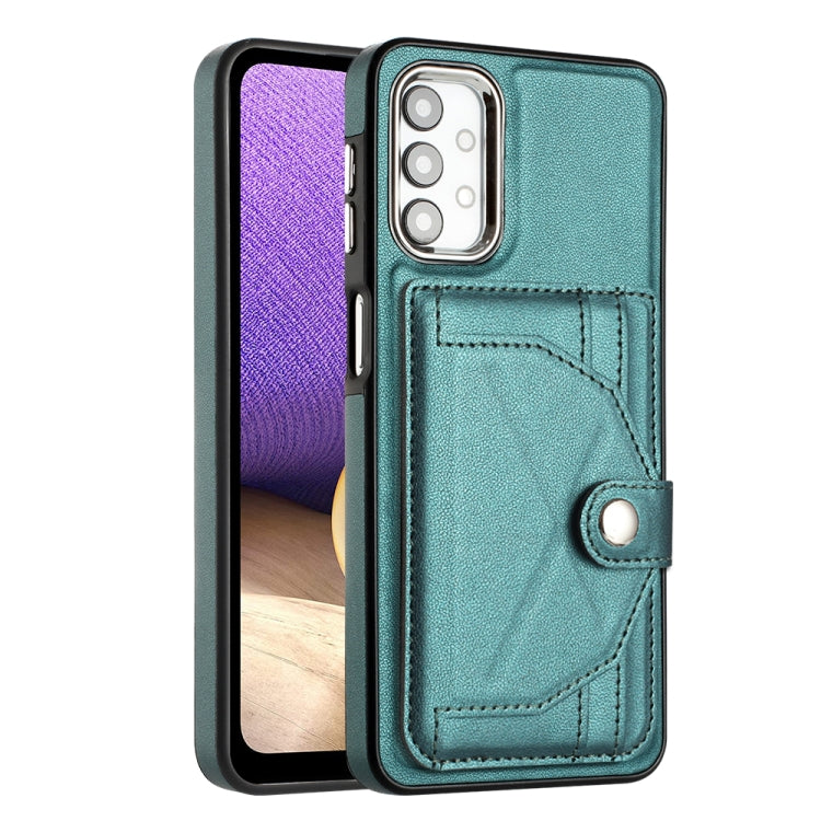 For Samsung Galaxy A32 5G Shockproof Leather Phone Case with Card Holder(Green) - Galaxy A32 5G Cases by buy2fix | Online Shopping UK | buy2fix