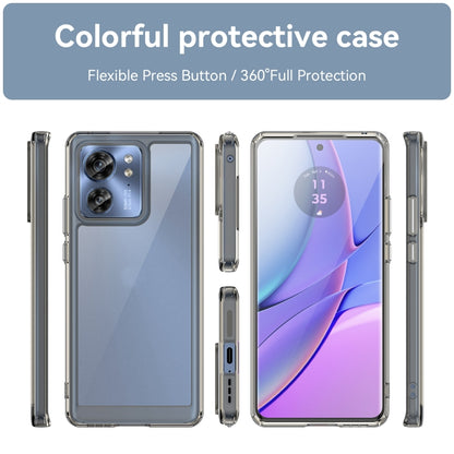 For Motorola Edge 40 Colorful Series Acrylic + TPU Phone Case(Transparent Grey) - Motorola Cases by buy2fix | Online Shopping UK | buy2fix