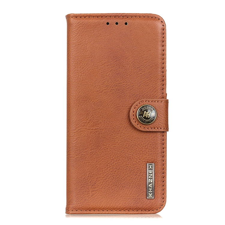 For Xiaomi Redmi Note 12S 4G KHAZNEH Cowhide Texture Flip Leather Phone Case(Brown) - Xiaomi Cases by buy2fix | Online Shopping UK | buy2fix