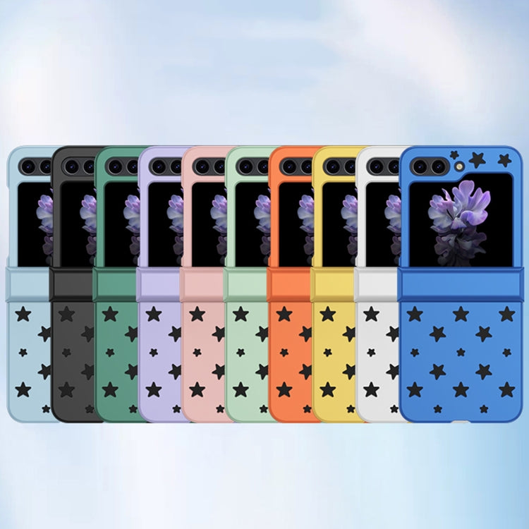 For Samsung Galaxy Z Flip5 Star Pattern PC Skin Feel Shockproof Phone Case(Pink) - Galaxy Z Flip5 Cases by buy2fix | Online Shopping UK | buy2fix