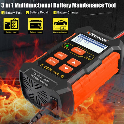KONNWEI KW520 12V / 24V 3 in 1 Car Battery Tester with Detection & Repair & Charging Function(US Plug) - Code Readers & Scan Tools by KONNWEI | Online Shopping UK | buy2fix