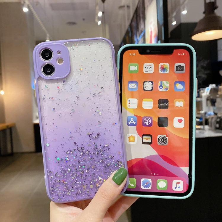 For iPhone 13 Starry Gradient Glitter Powder TPU Phone Case(Transparent) - iPhone 13 Cases by buy2fix | Online Shopping UK | buy2fix