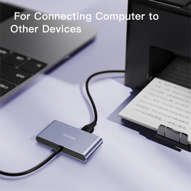 Yesido HB12 4 in 1 USB Multifunction Docking Station HUB Adapter - USB HUB by Yesido | Online Shopping UK | buy2fix