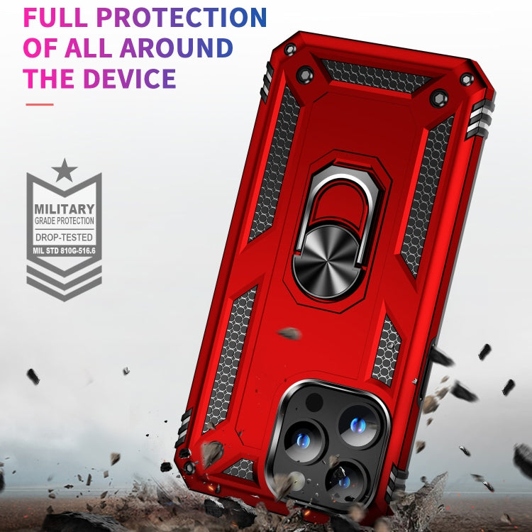 For iPhone 15 Shockproof TPU + PC Phone Case with Holder(Red) - iPhone 15 Cases by buy2fix | Online Shopping UK | buy2fix