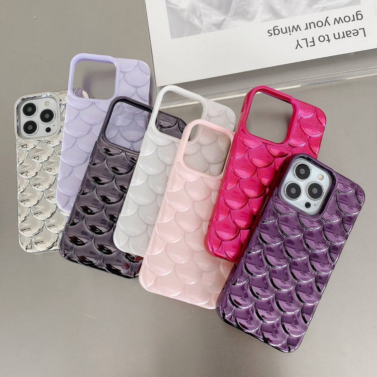 For iPhone 14 3D Scale Style TPU Phone Case(Deep Purple) - iPhone 14 Cases by buy2fix | Online Shopping UK | buy2fix