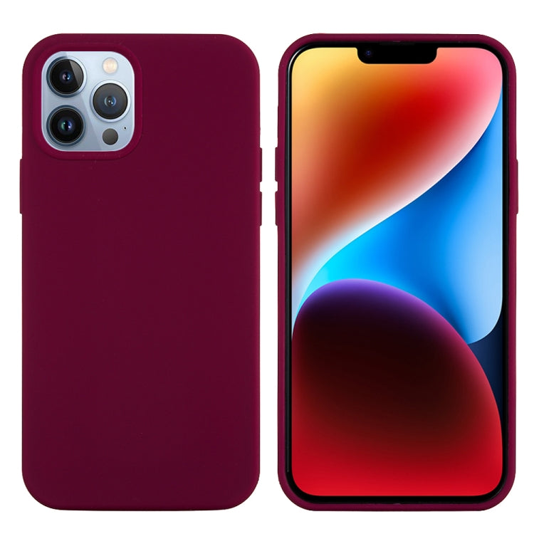 For iPhone 15 Pro Solid Color Silicone Phone Case(Violet) - iPhone 15 Pro Cases by buy2fix | Online Shopping UK | buy2fix