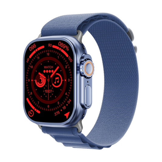 WS-E9 Ultra 2.2 inch IP67 Waterproof Loop Nylon Band Smart Watch, Support Heart Rate / NFC(Blue) - Smart Watches by buy2fix | Online Shopping UK | buy2fix
