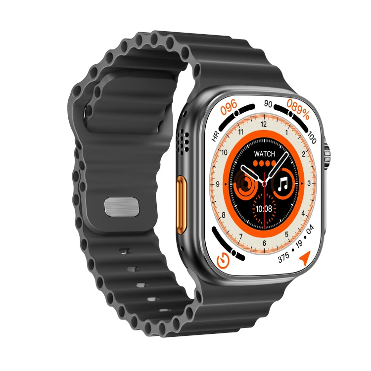 WS-E9 Ultra 2.2 inch IP67 Waterproof Ocean Silicone Band Smart Watch, Support Heart Rate / NFC(Black) - Smart Watches by buy2fix | Online Shopping UK | buy2fix