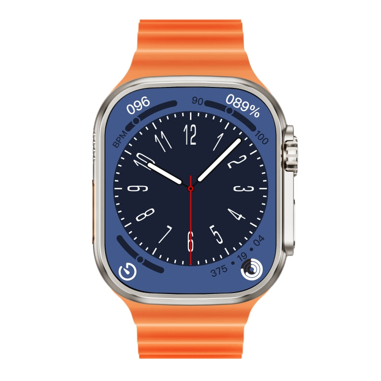 WS-E9 Ultra 2.2 inch IP67 Waterproof Ocean Silicone Band Smart Watch, Support Heart Rate / NFC(Orange) - Smart Watches by buy2fix | Online Shopping UK | buy2fix