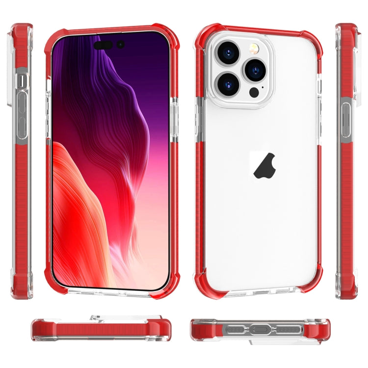 For iPhone 15 Pro Max Four-corner Shockproof TPU + Acrylic Phone Case(Red) - iPhone 15 Pro Max Cases by buy2fix | Online Shopping UK | buy2fix