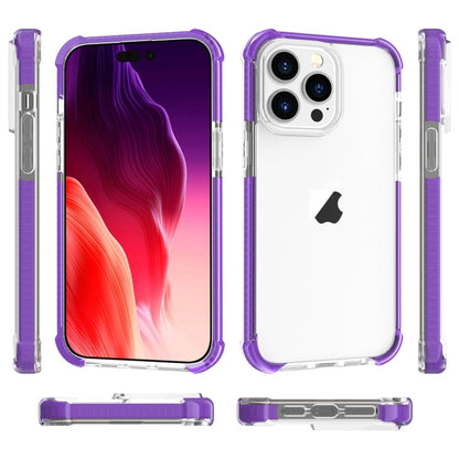 For iPhone 15 Pro Four-corner Shockproof TPU + Acrylic Phone Case(Purple) - iPhone 15 Pro Cases by buy2fix | Online Shopping UK | buy2fix